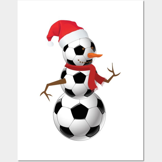 Football Snowman Christmas Wall Art by Skylane